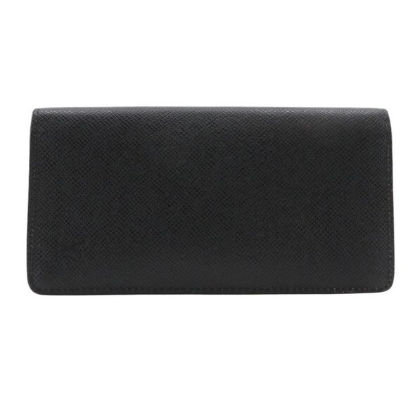 LOUIS VUITTON Portefeiulle braza Purse M30501 Noir black Taiga mens - Picture 1 of 14